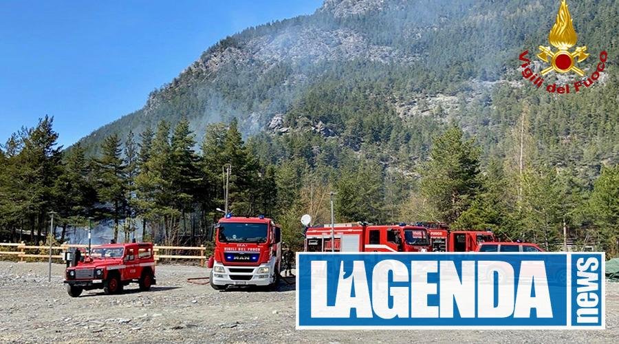 Incendio campeggio Vigili del Fuoco Bardonecchia