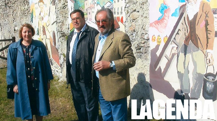 I docenti all'inaugurazione del Murale nel Parco Pognante