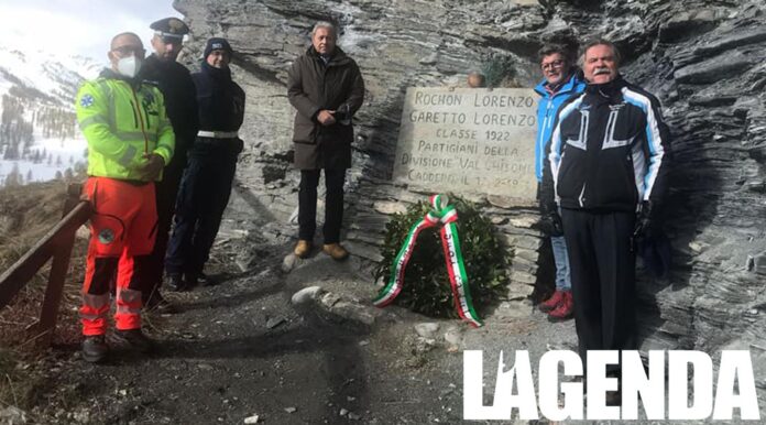 Sestriere, lapide ai partigiani