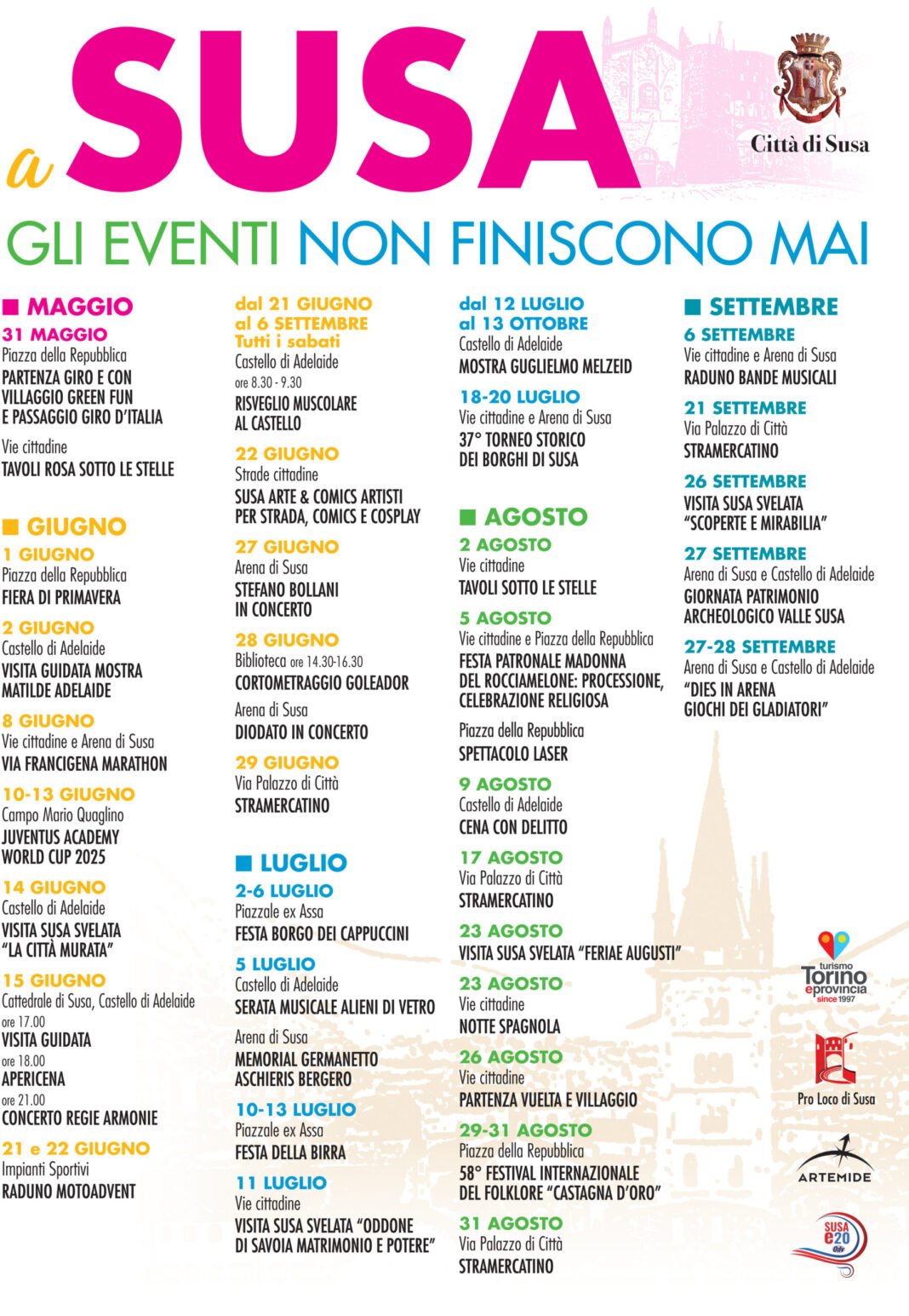 A Susa l'estate 2025