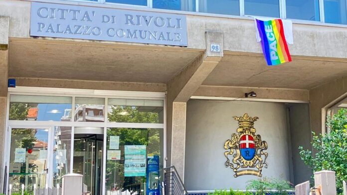 Bandiera della pace a Rivoli