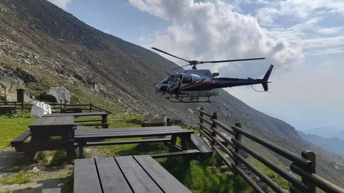 Elicottero al rifugio