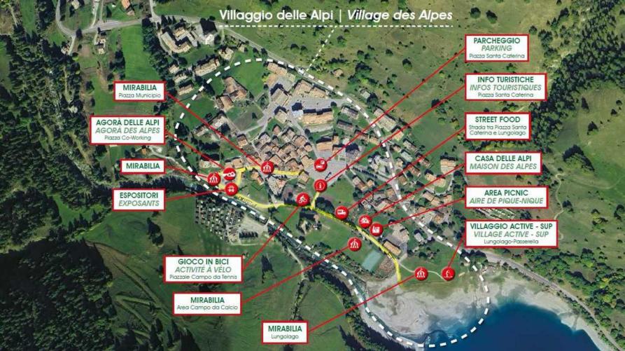 La mappa della manifestazione